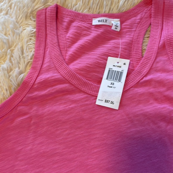 NWT Wilt Shrunken Mock Hem Shirttail Tank - Picture 2 of 8